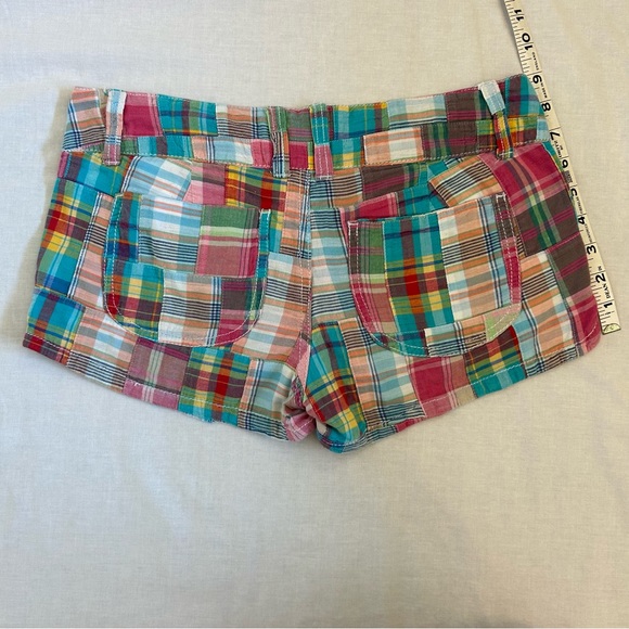 Grane Jeans Multi Colored Plaid Patchwork Shorts Size 3 - Picture 4 of 7
